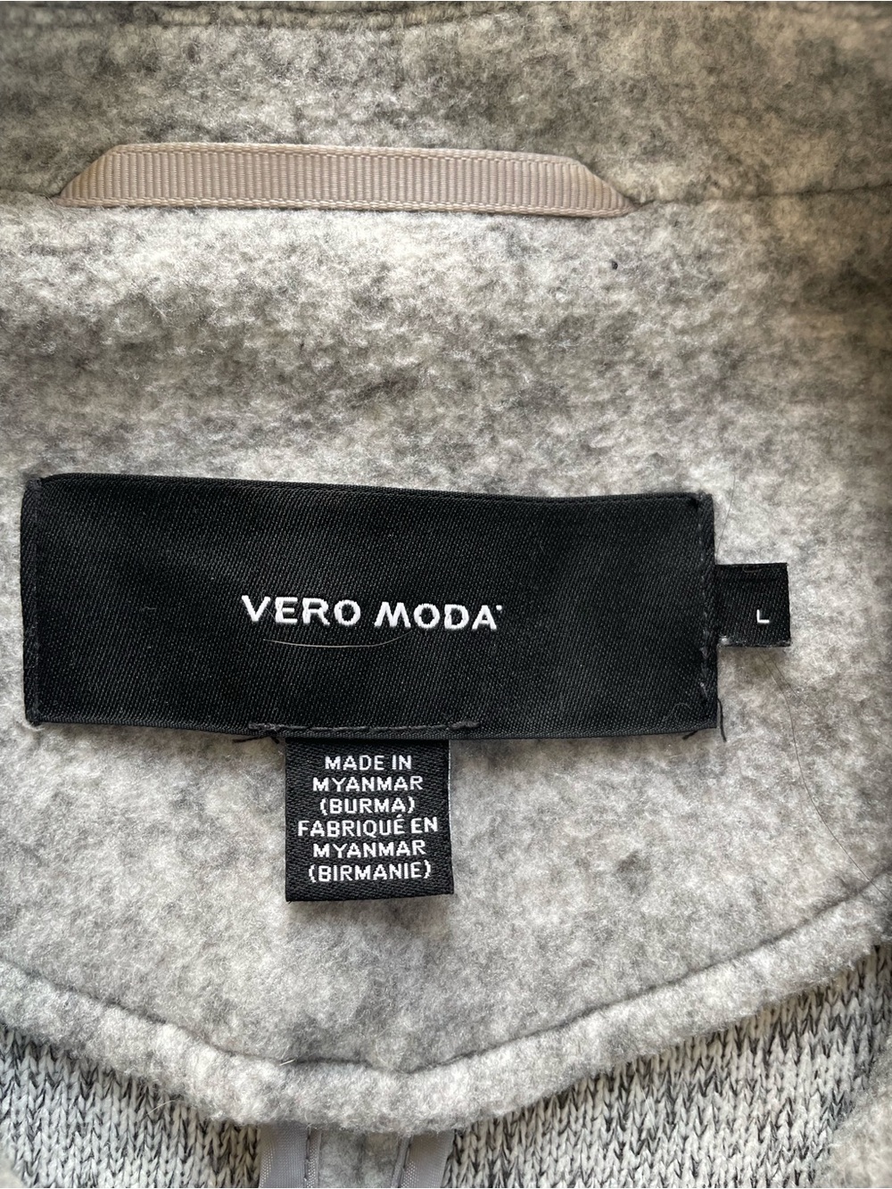 Vero Moda Gray Belted Wrap Coat Fall Jacket Size Large - Picture 4 of 9